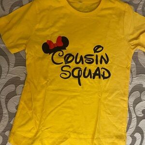 Disney, NWOT Yellow Cousin Squad Kids T-Shirt